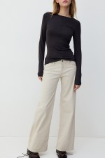 Low-waist Twill Pants