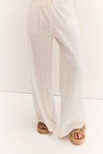 Linen-blend Pull-on Pants