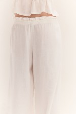 Linen-blend Pull-on Pants