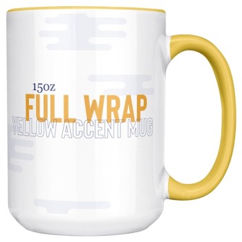 15oz Yellow Accent Mug